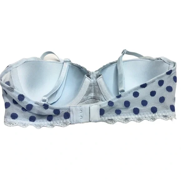 Victoria’s Secret Bra Light Blue Polka Dot size 32C - Picture 5 of 9